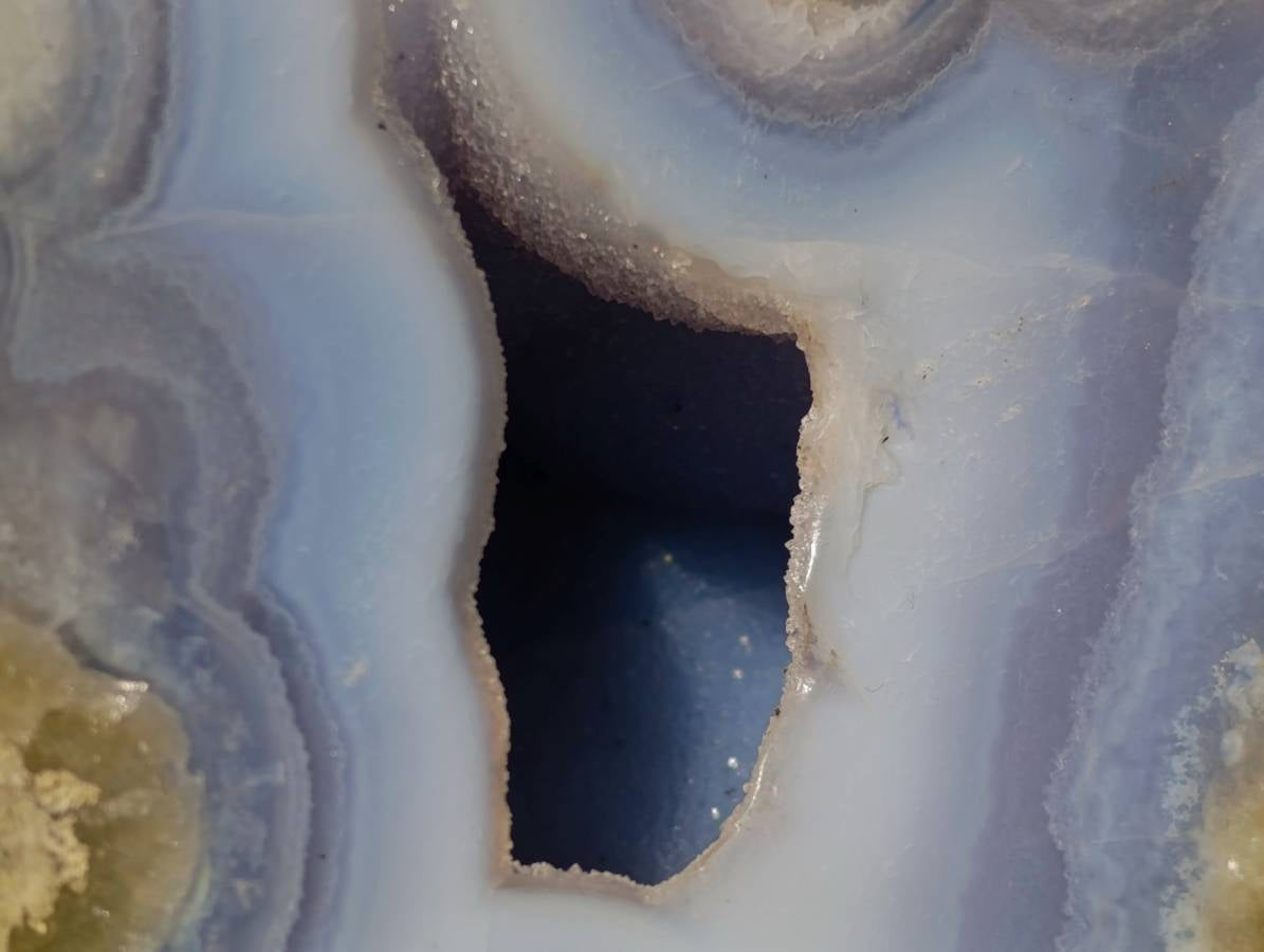 Polished Blue Lace Agate Standing Free Form x 1 From Malawi - Toprock Gemstones and Minerals 