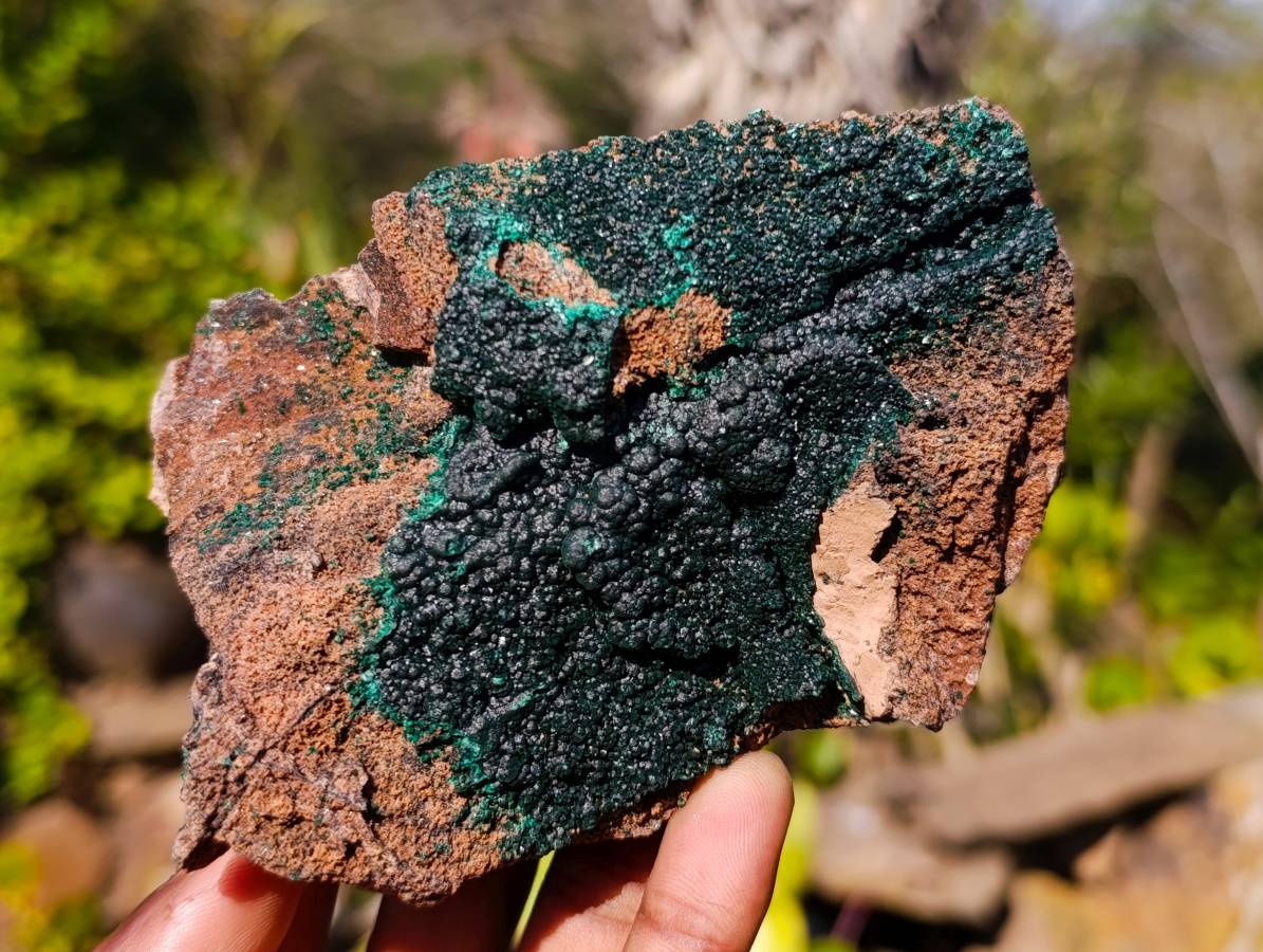 Natural Crystalline Malachite Specimens x 6 From Congo - Toprock Gemstones and Minerals 