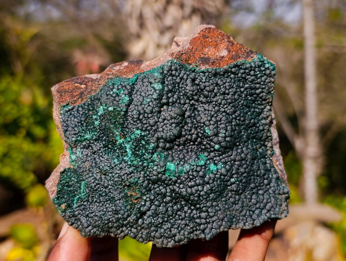 Natural Crystalline Malachite Specimens x 6 From Congo - Toprock Gemstones and Minerals 