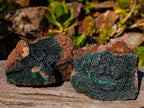 Natural Crystalline Malachite Specimens x 6 From Congo - Toprock Gemstones and Minerals 