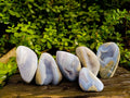 Polished Blue Lace Agate Geodes x 6 From Malawi - Toprock Gemstones and Minerals 