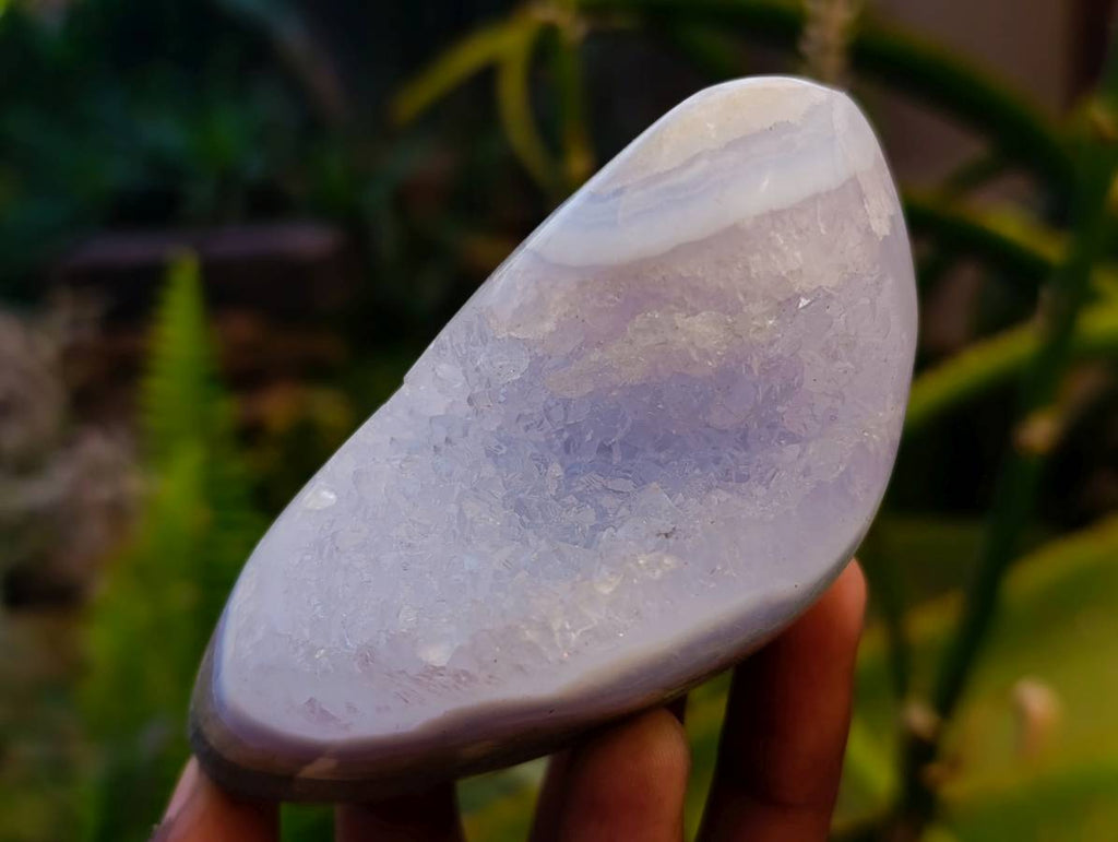 Polished Blue Lace Agate Geodes x 6 From Malawi - Toprock Gemstones and Minerals 