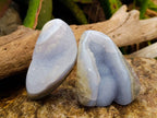Polished Blue Lace Agate Geodes x 6 From Malawi - Toprock Gemstones and Minerals 