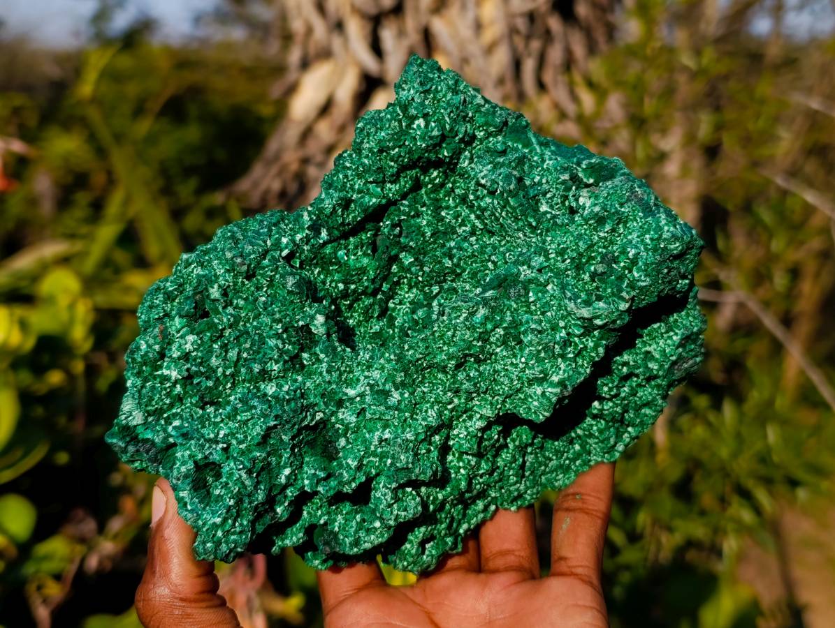 Natural Silky Malachite Specimen x 1 From Kasompe, Congo - Toprock Gemstones and Minerals 