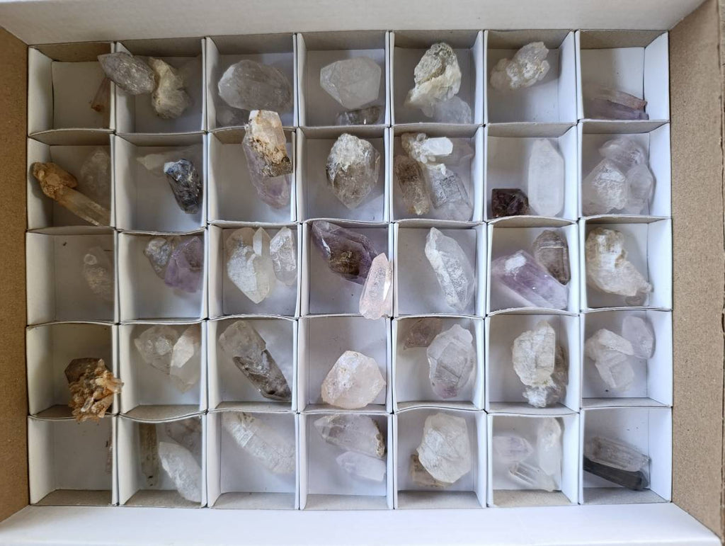 Natural Smokey Amethyst Quartz Crystals x 60 From Brandberg, Namibia - Toprock Gemstones and Minerals 