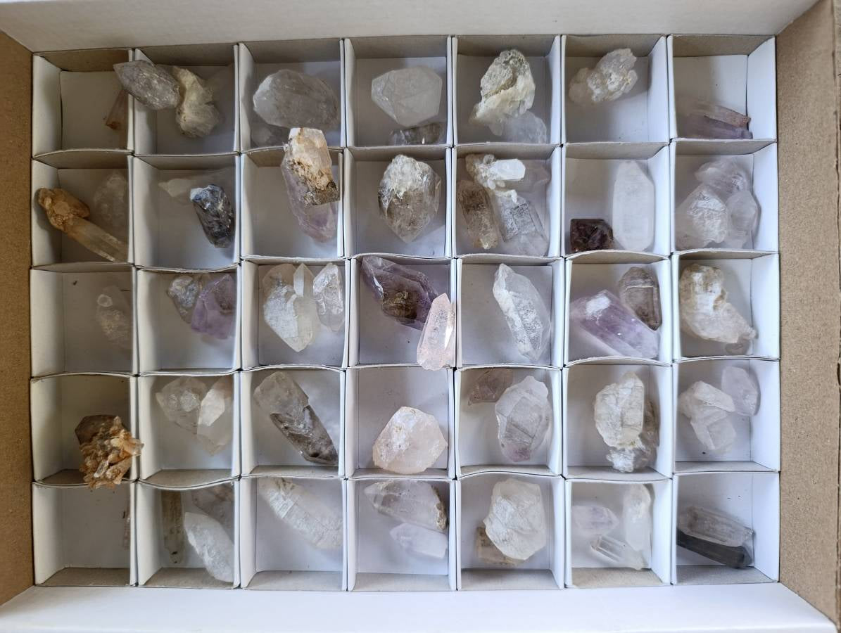 Natural Smokey Amethyst Quartz Crystals x 60 From Brandberg, Namibia - Toprock Gemstones and Minerals 