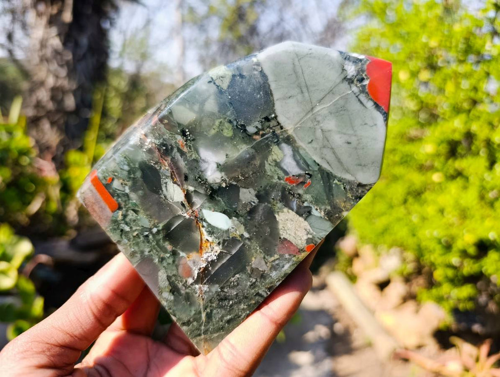 Polished Bloodstone Points x 2 From Swaziland - Toprock Gemstones and Minerals 