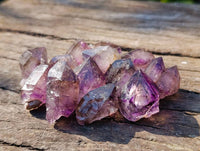 Natural Window Amethyst Crystals x 35 From Chiredzi, Zimbabwe