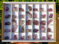 Natural Window Amethyst Crystals x 35 From Chiredzi, Zimbabwe