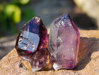 Natural Window Amethyst Crystals x 35 From Chiredzi, Zimbabwe