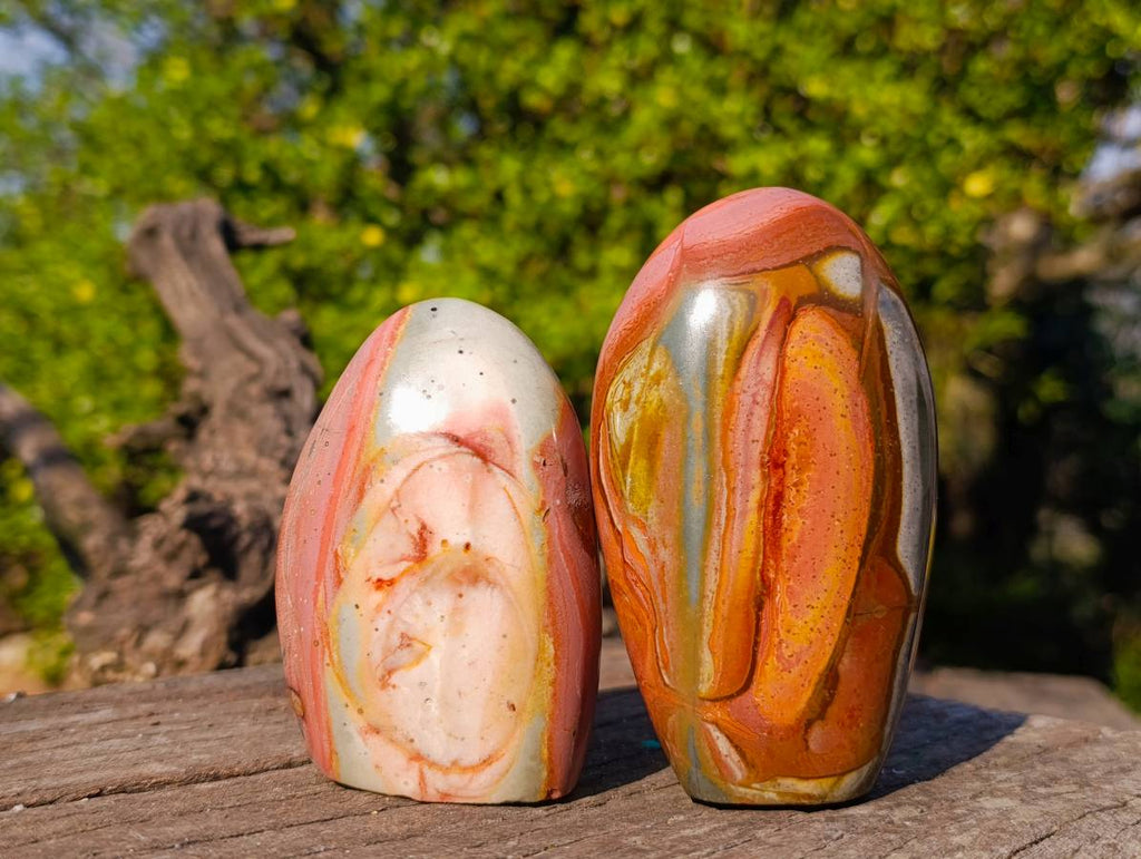Polished Polychrome Jasper Standing Free Forms x 4 From Madagascar - Toprock Gemstones and Minerals 