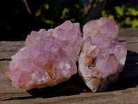 Natural Amethyst Spirit Quartz Clusters x 4 From South Africa - Toprock Gemstones and Minerals 