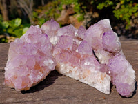 Natural Amethyst Spirit Quartz Clusters x 4 From South Africa - Toprock Gemstones and Minerals 
