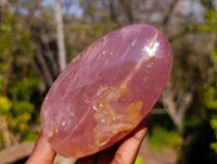 Polished Rose Quartz Standing Free Forms x 2 From Madagascar