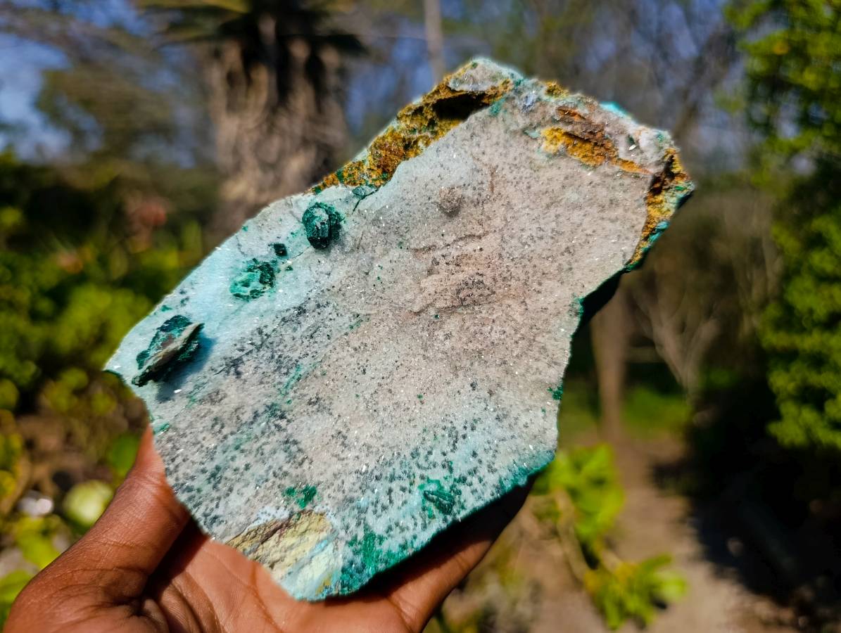 Natural Drusy Chrysocolla Specimens x 2 From Congo - Toprock Gemstones and Minerals 