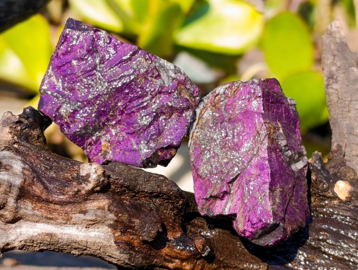 Natural Metallic Purpurite Specimens x 4 From Erongo, Namibia - Toprock Gemstones and Minerals 