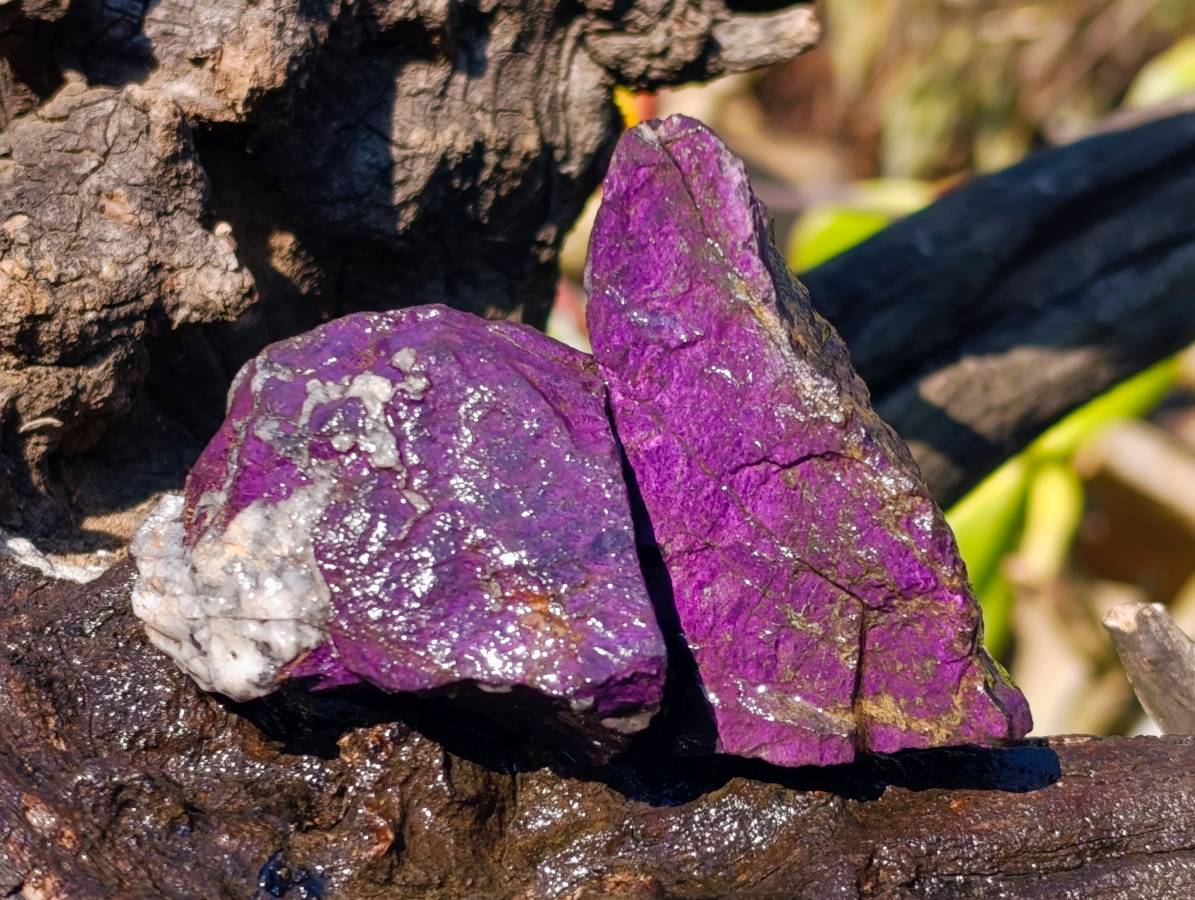 Natural Metallic Purpurite Specimens x 4 From Erongo, Namibia - Toprock Gemstones and Minerals 