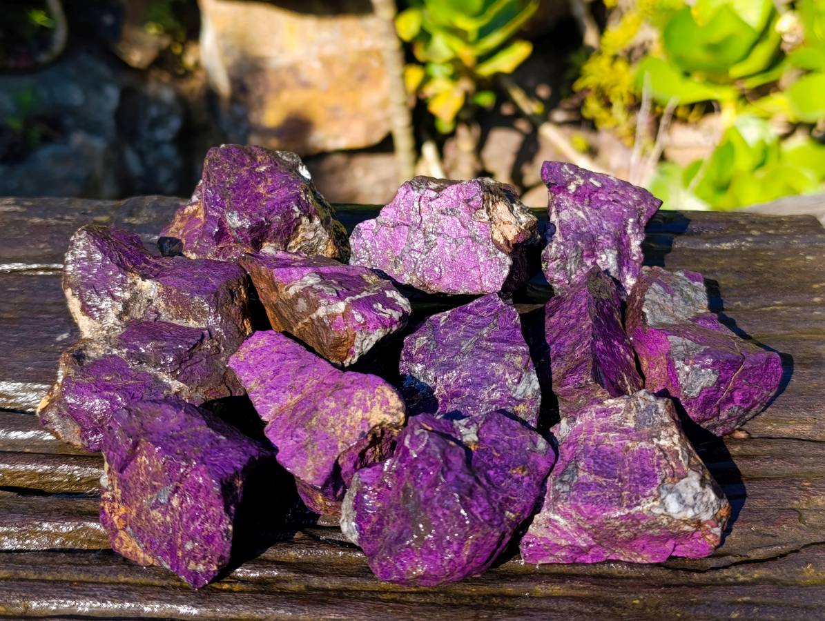 Natural Metallic Purpurite Specimens x 4 From Erongo, Namibia - Toprock Gemstones and Minerals 
