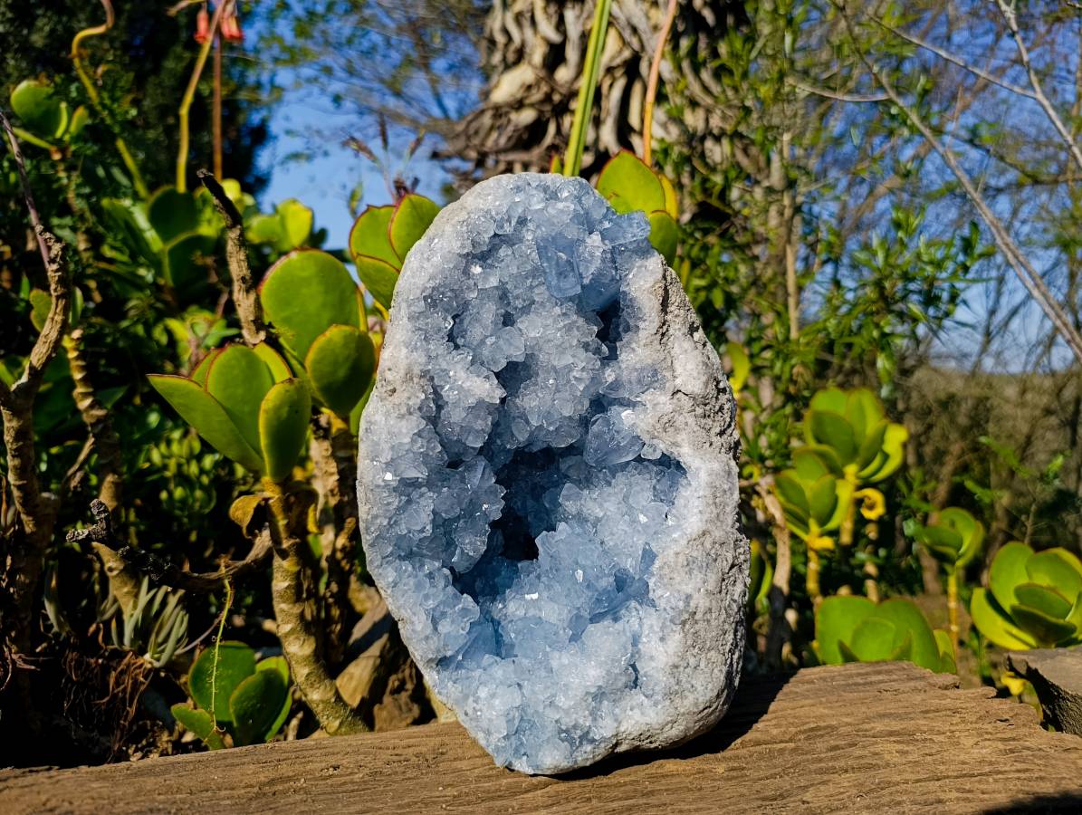 Natural Celestite Geode Specimen x 1 From Sakoany, Madagascar - Toprock Gemstones and Minerals 