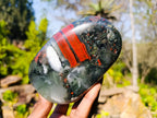 Polished Bloodstone Standing Free Forms x 3 From Swaziland - Toprock Gemstones and Minerals 