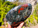 Polished Bloodstone Standing Free Forms x 3 From Swaziland - Toprock Gemstones and Minerals 