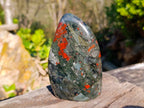 Polished Bloodstone Standing Free Forms x 3 From Swaziland - Toprock Gemstones and Minerals 