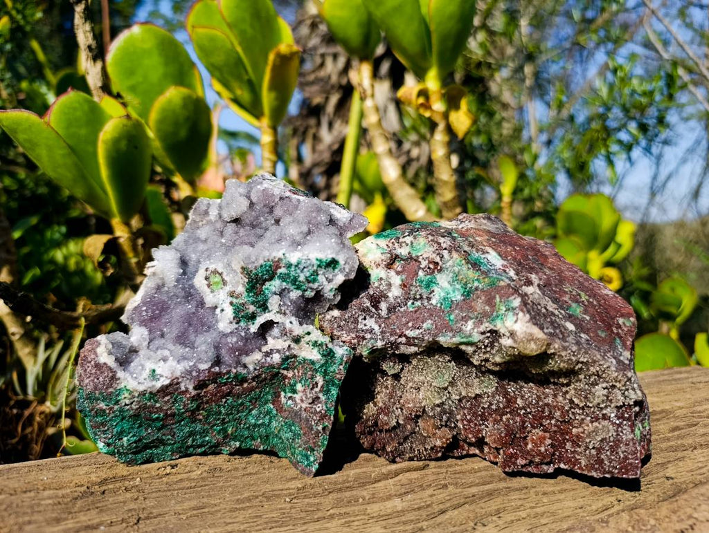 Natural Ball Malachite On Dolomite Matrix Specimens x 2 From Kambove, Congo - Toprock Gemstones and Minerals 