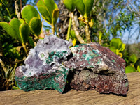 Natural Ball Malachite On Dolomite Matrix Specimens x 2 From Kambove, Congo