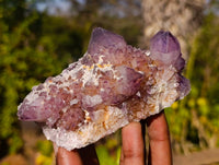 Natural Amethyst Spirit Quartz Clusters x 6 From South Africa