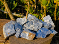 Natural Sky Blue Calcite Specimens x 24 From Namibia