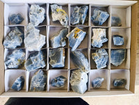 Natural Sky Blue Calcite Specimens x 24 From Namibia
