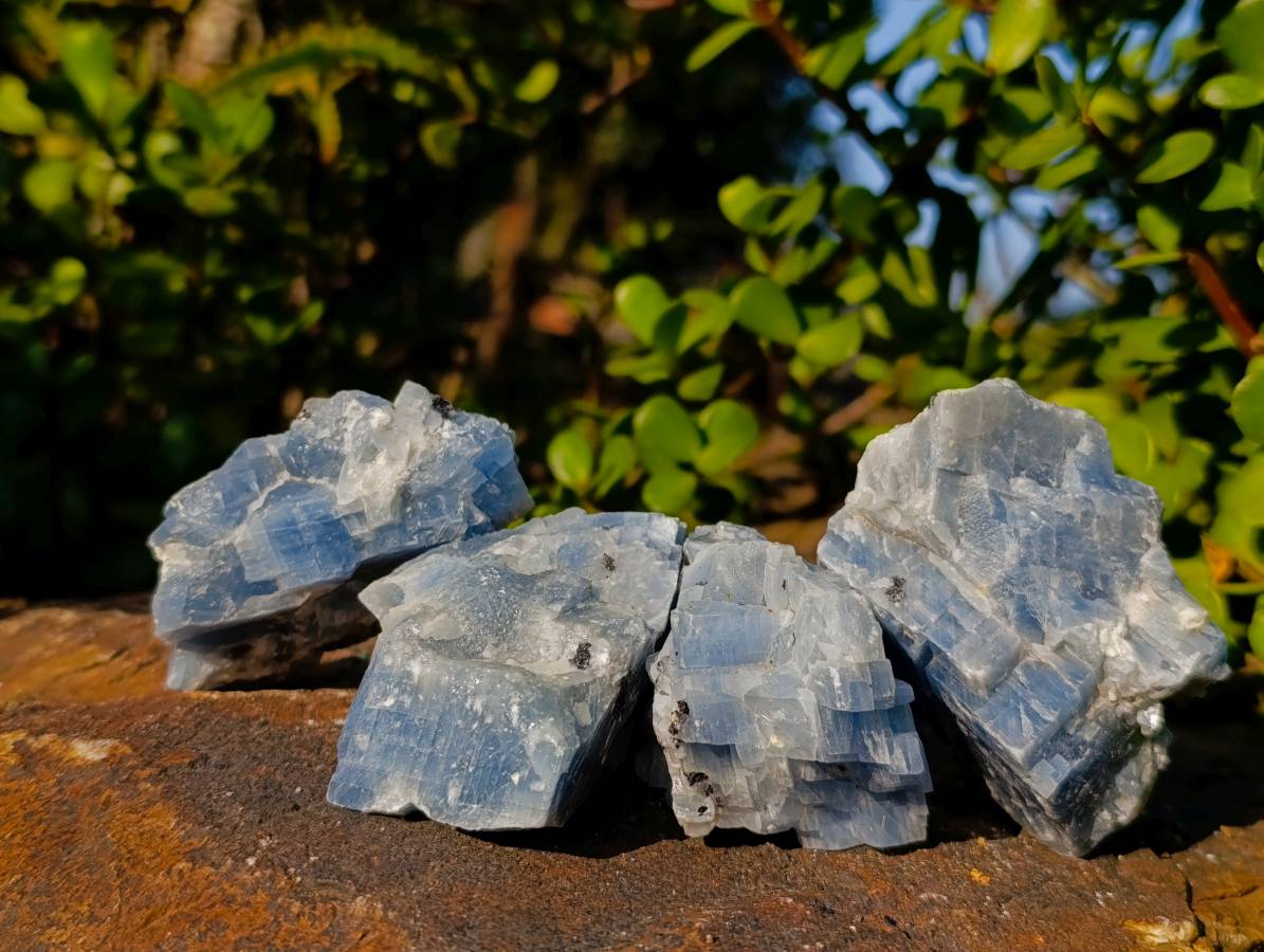 Natural Sky Blue Calcite Specimens x 24 From Namibia - Toprock Gemstones and Minerals 