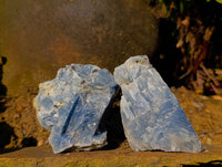 Natural Sky Blue Calcite Specimens x 24 From Namibia