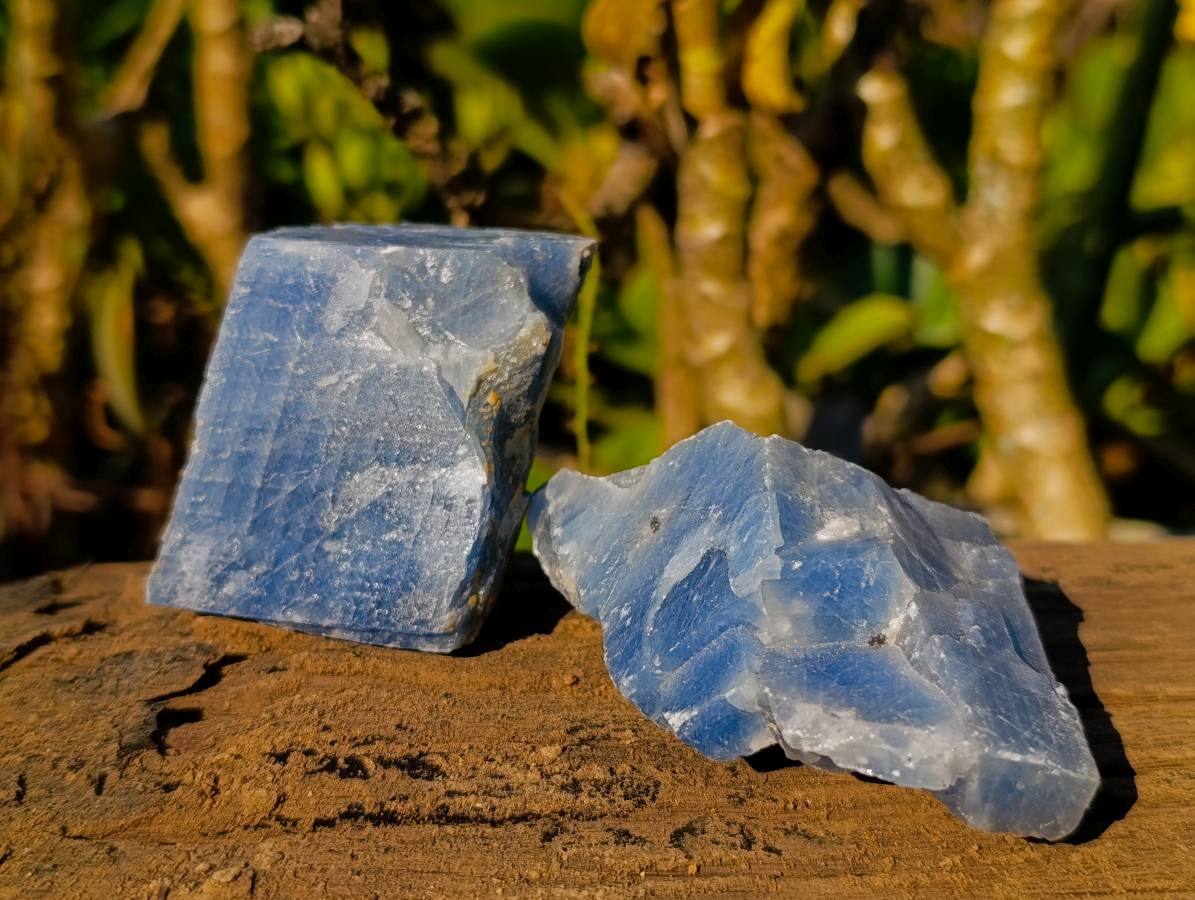 Natural Sky Blue Calcite Specimens x 24 From Namibia - Toprock Gemstones and Minerals 