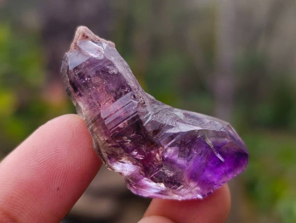 Natural Smokey Window Amethyst Crystals x 20 From Chiredzi, Zimbabwe