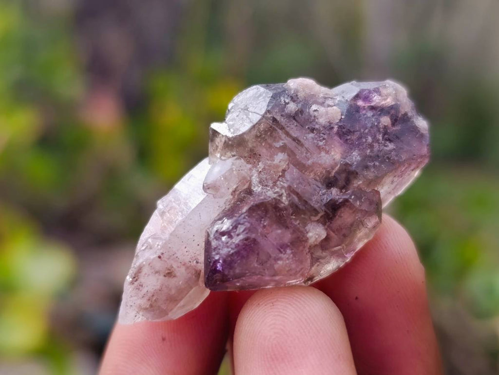 Natural Smokey Window Amethyst Crystals x 20 From Chiredzi, Zimbabwe - Toprock Gemstones and Minerals 