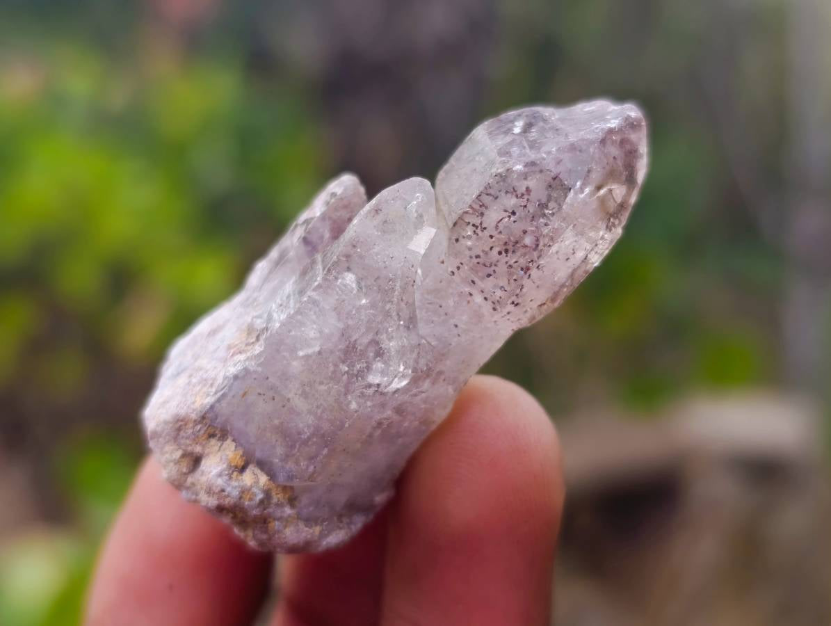 Natural Smokey Window Amethyst Crystals x 20 From Chiredzi, Zimbabwe - Toprock Gemstones and Minerals 