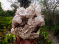 Natural Phantom Smokey Quartz Clusters x 2 From Luena, Congo