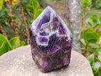 Polished Chevron Amethyst Points x 2 From Madagascar - Toprock Gemstones and Minerals 