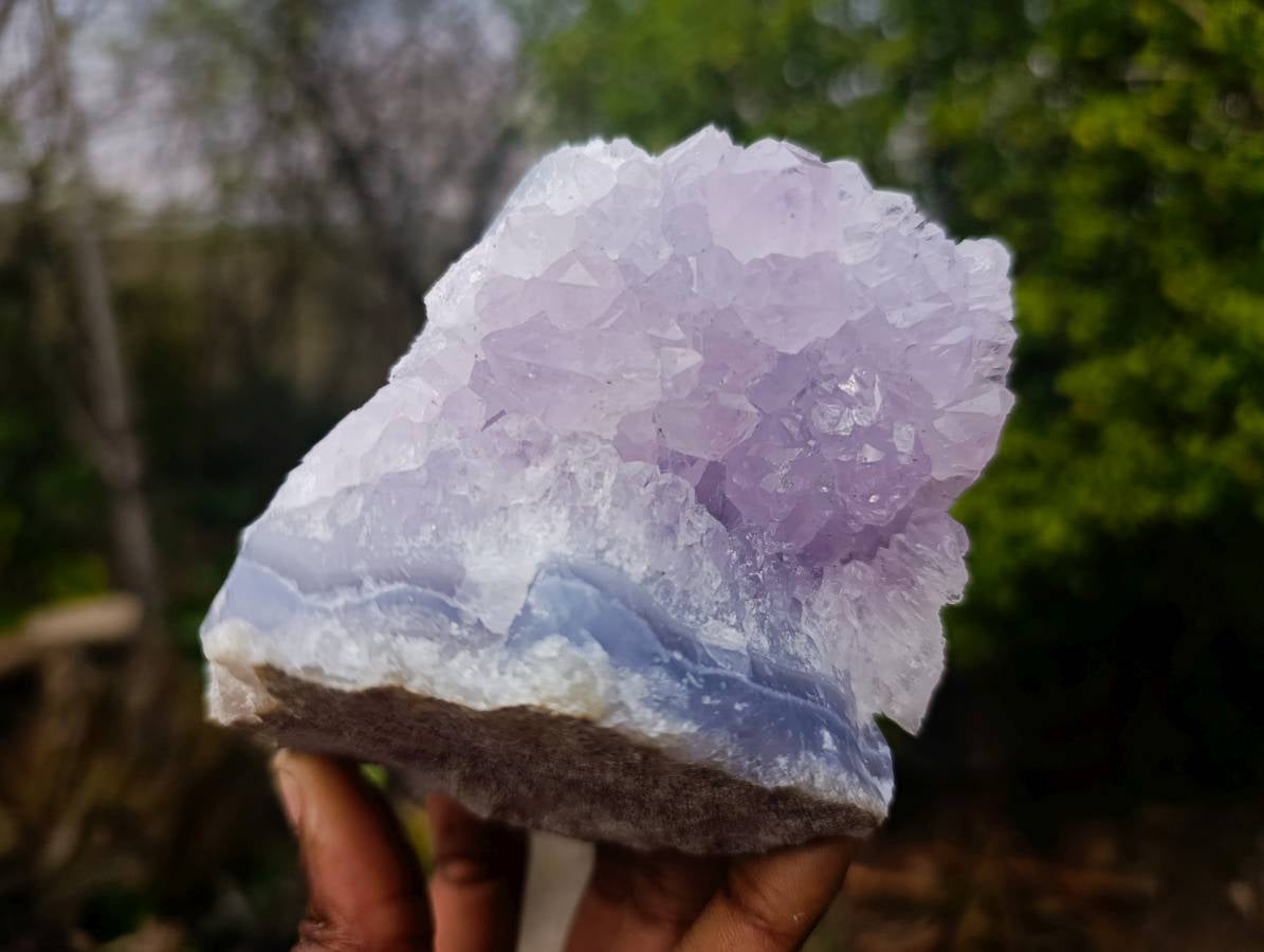 Natural Blue Lace Agate Geode Specimens x 6 From Malawi - Toprock Gemstones and Minerals 