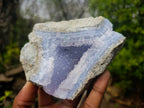 Natural Blue Lace Agate Geode Specimens x 6 From Malawi - Toprock Gemstones and Minerals 