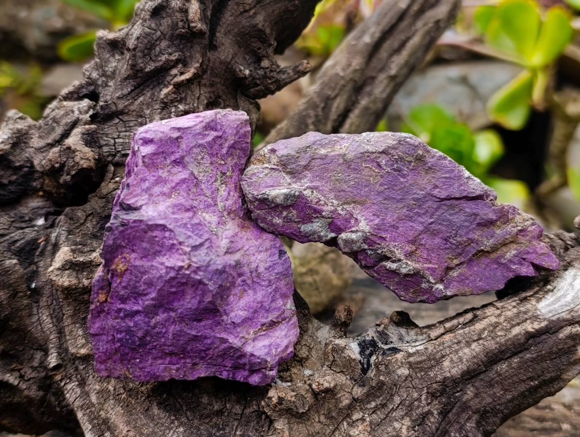 Natural Metallic Purpurite Specimens x 6 From Erongo, Namibia - Toprock Gemstones and Minerals 