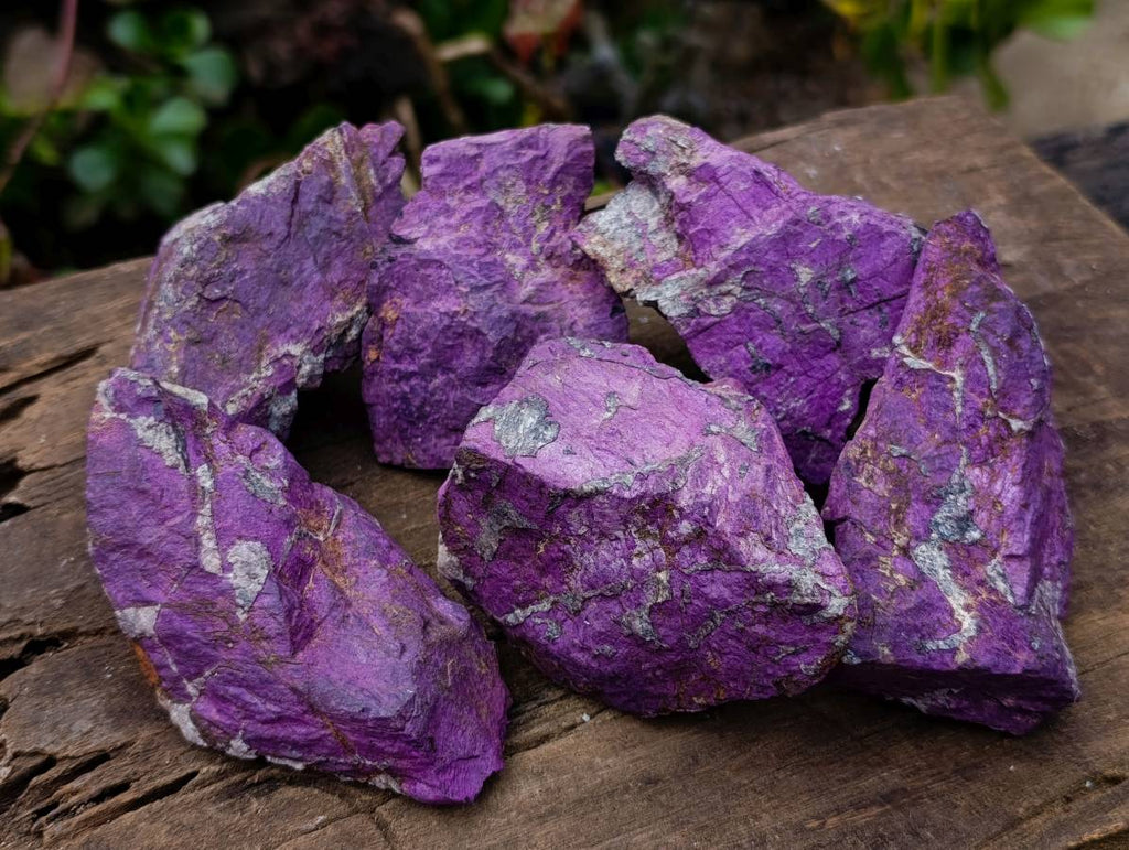 Natural Metallic Purpurite Specimens x 6 From Erongo, Namibia - Toprock Gemstones and Minerals 