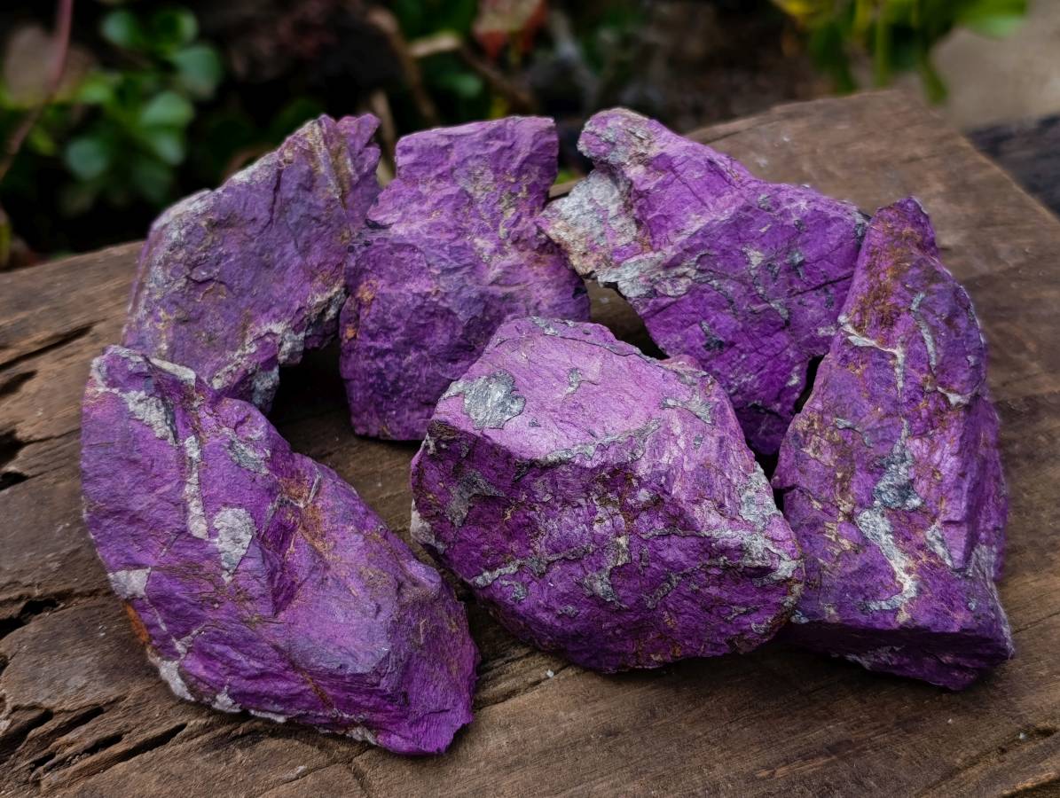 Natural Metallic Purpurite Specimens x 6 From Erongo, Namibia - Toprock Gemstones and Minerals 