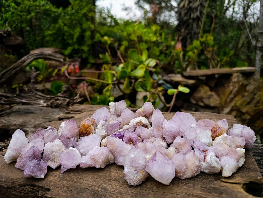 Natural Amethyst Spirit Quartz Clusters x 35 From South Africa - Toprock Gemstones and Minerals 