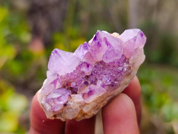 Natural Amethyst Spirit Quartz Clusters x 35 From South Africa