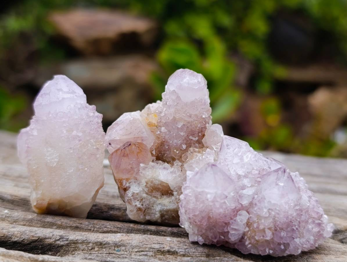 Natural Amethyst Spirit Quartz Clusters x 35 From South Africa - Toprock Gemstones and Minerals 