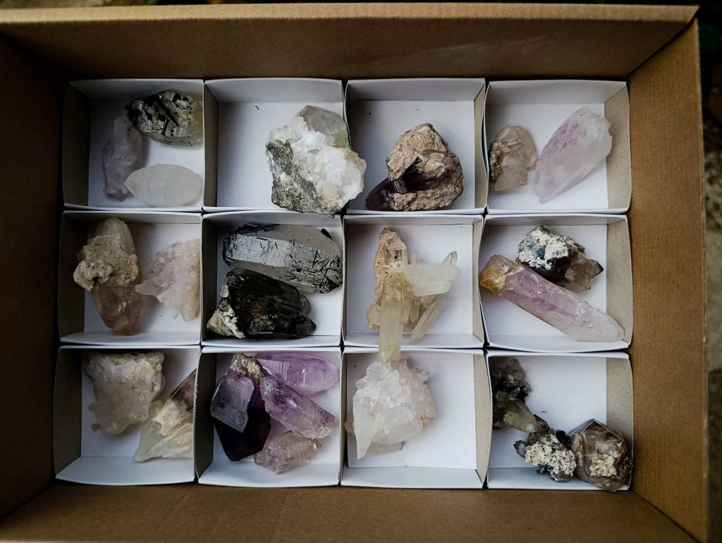 Natural Mixed Quartz Specimens x 24 From Brandberg, Namibia - Toprock Gemstones and Minerals 