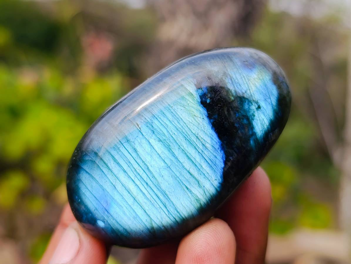 Polished Labradorite Palm Stones x 20 From Tulear, Madagascar - Toprock Gemstones and Minerals 