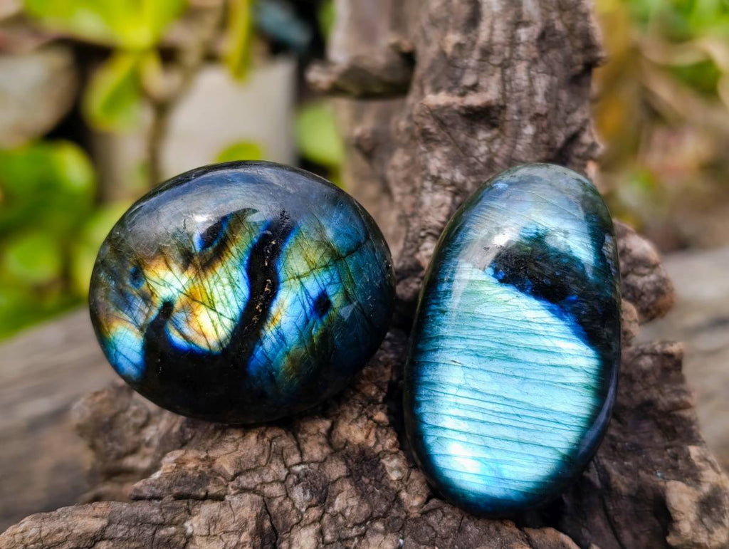 Polished Labradorite Palm Stones x 20 From Tulear, Madagascar - Toprock Gemstones and Minerals 